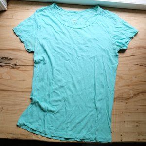 J. Crew Vintage Crewneck Cotton Tee Turquoise Green